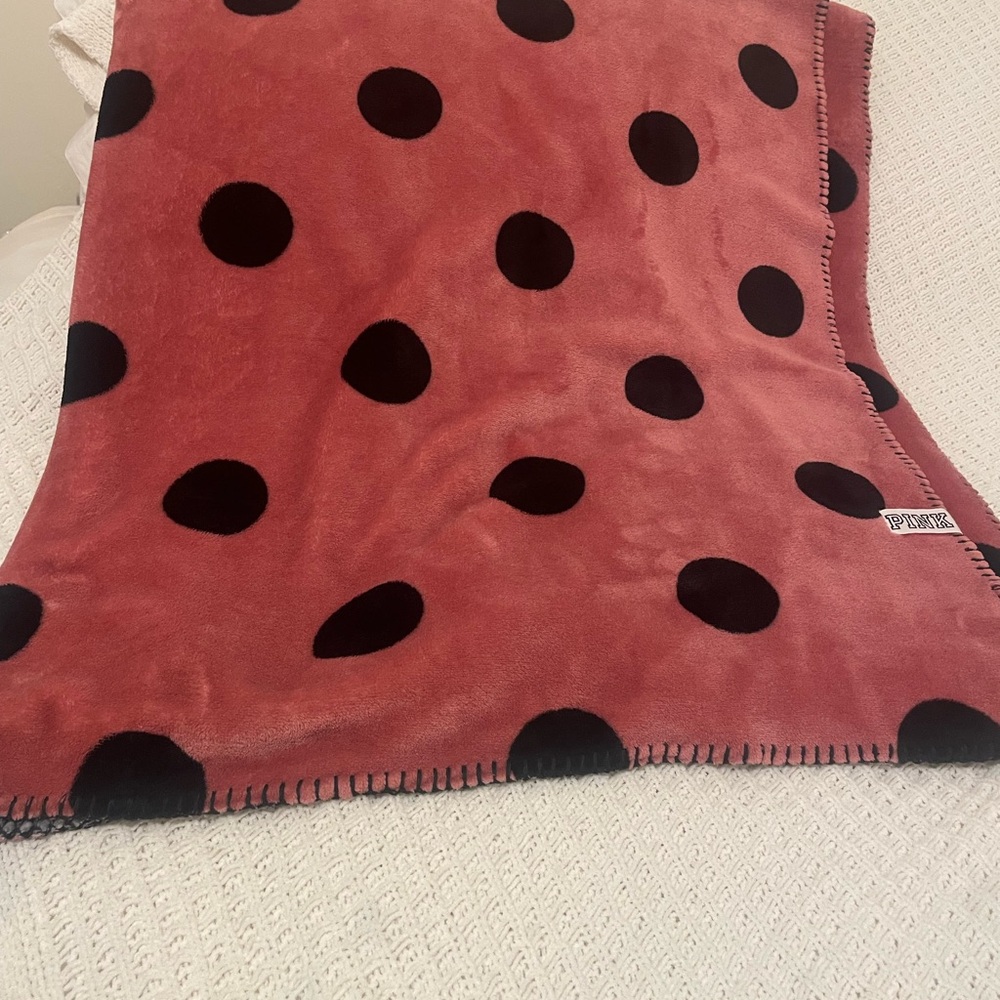 PINK Victoria's Secret Pink and Gray Blanket